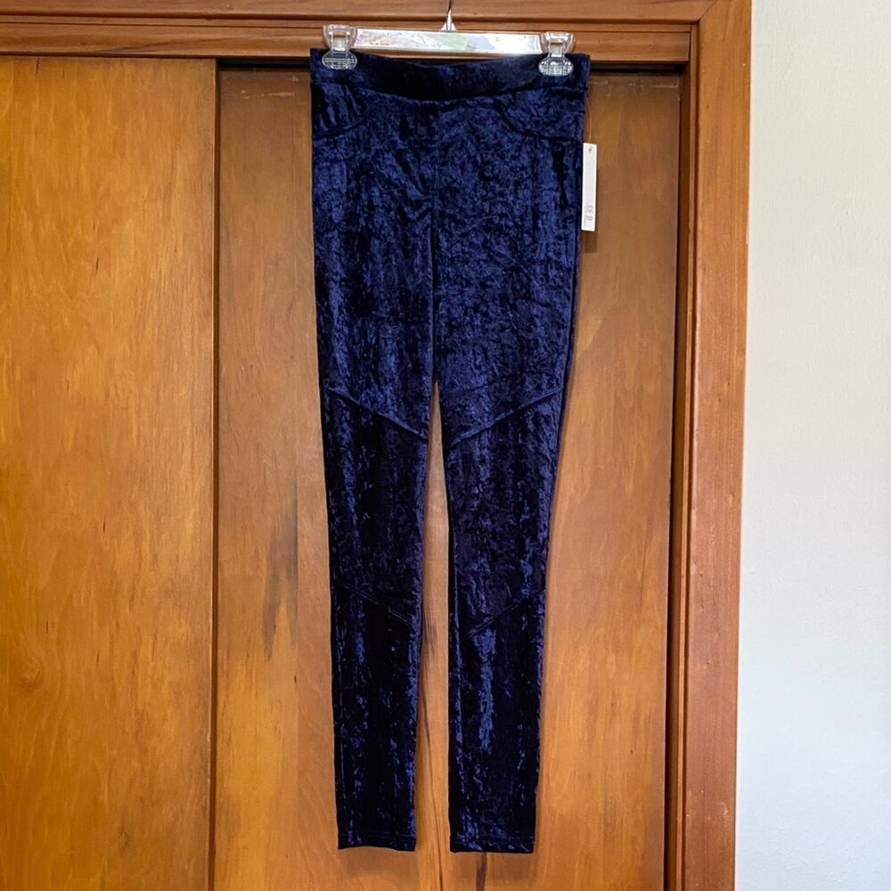 NWT Joe B Velvet Leggings Deep Blue 28” Inseam Goth Whimsigoth Witch Rave Party